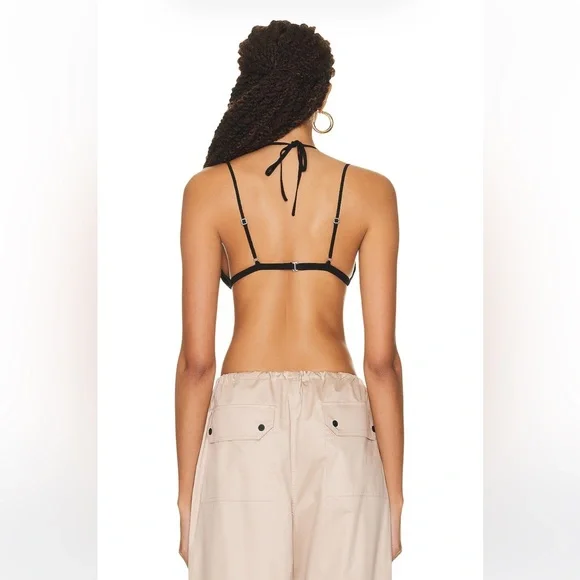 DION LEE Modular Butterfly Mesh black Bra SZ M $390